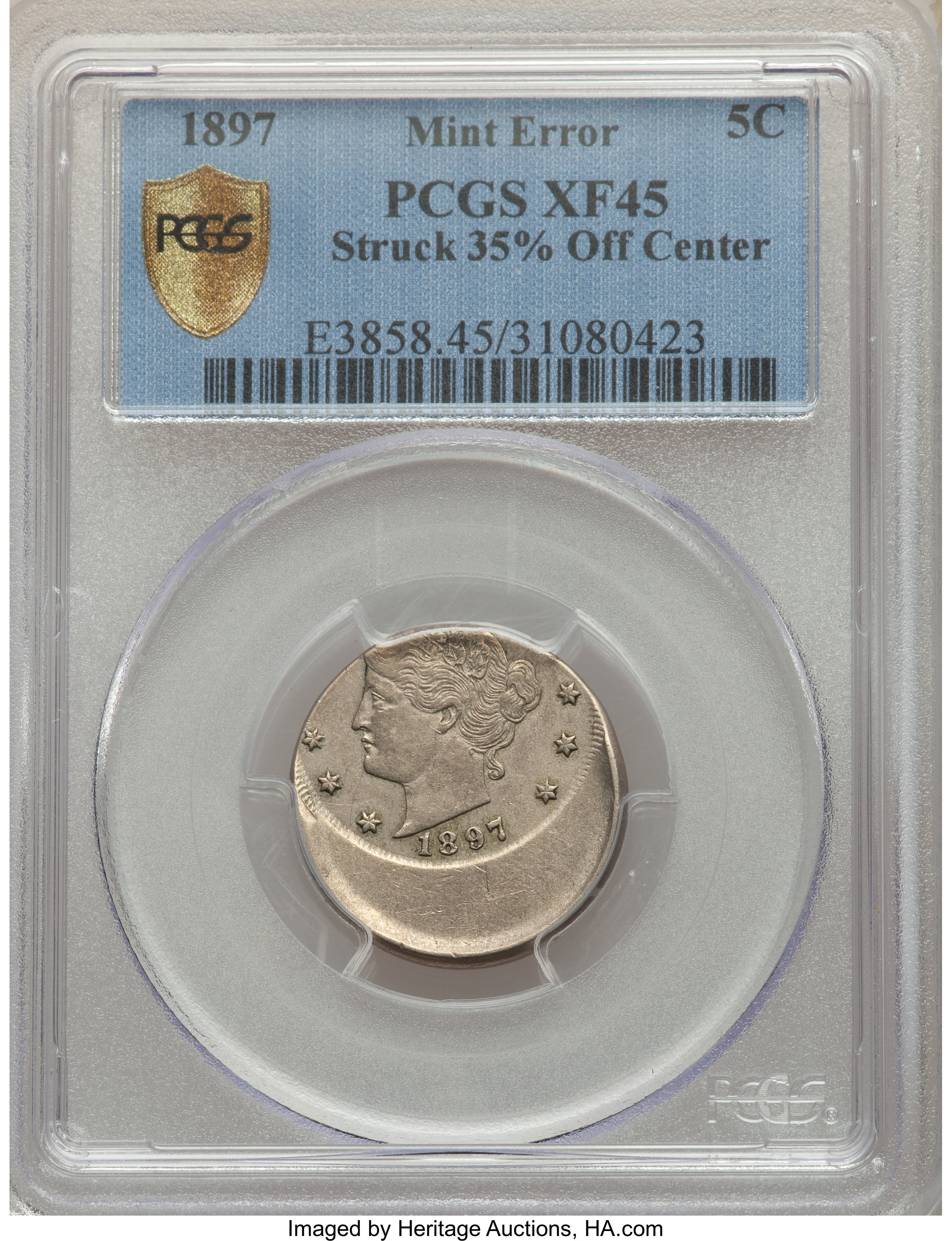 1897 5c F15 CAC thumbnail 16
