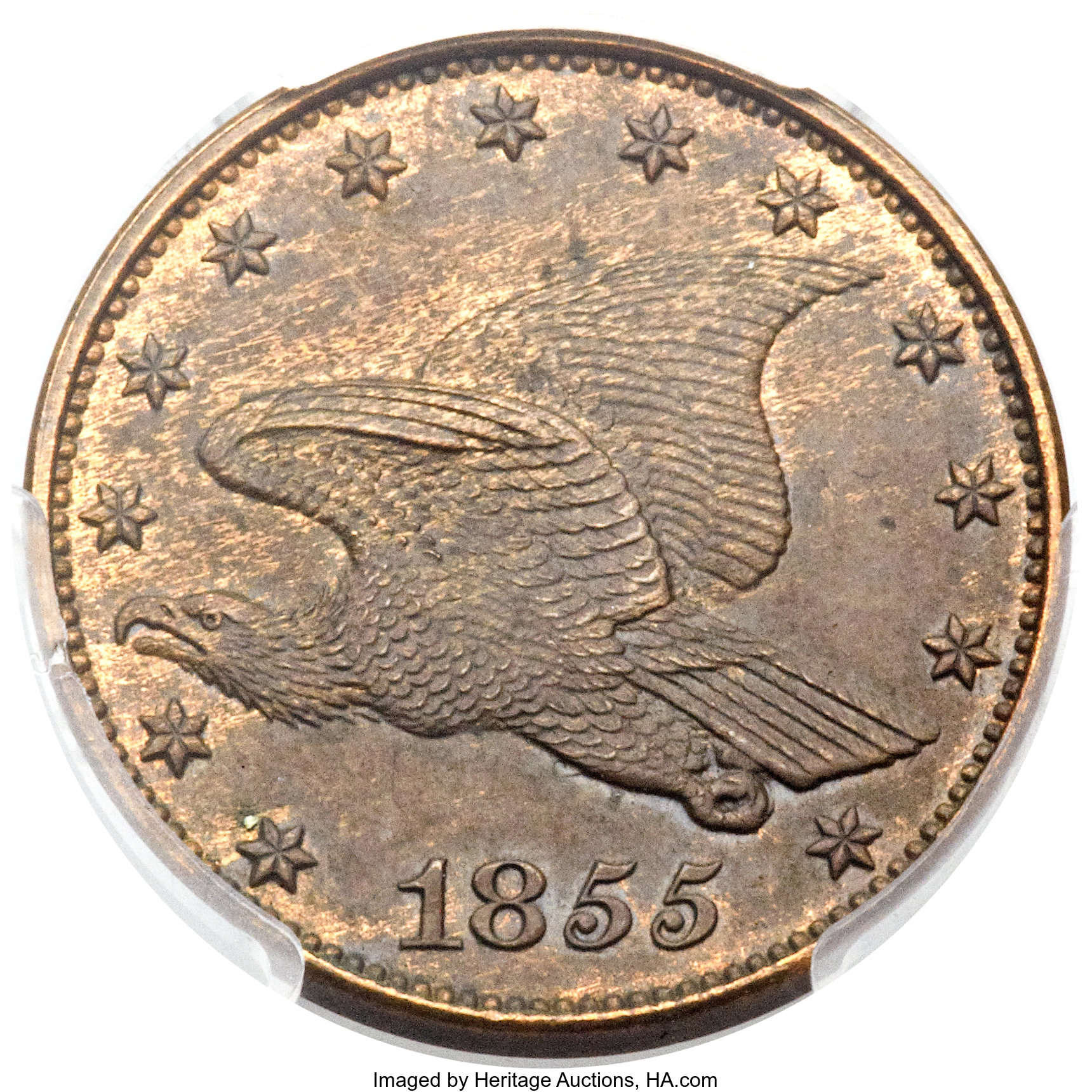 1855 P1c Original, Copper, J-168 PR BN