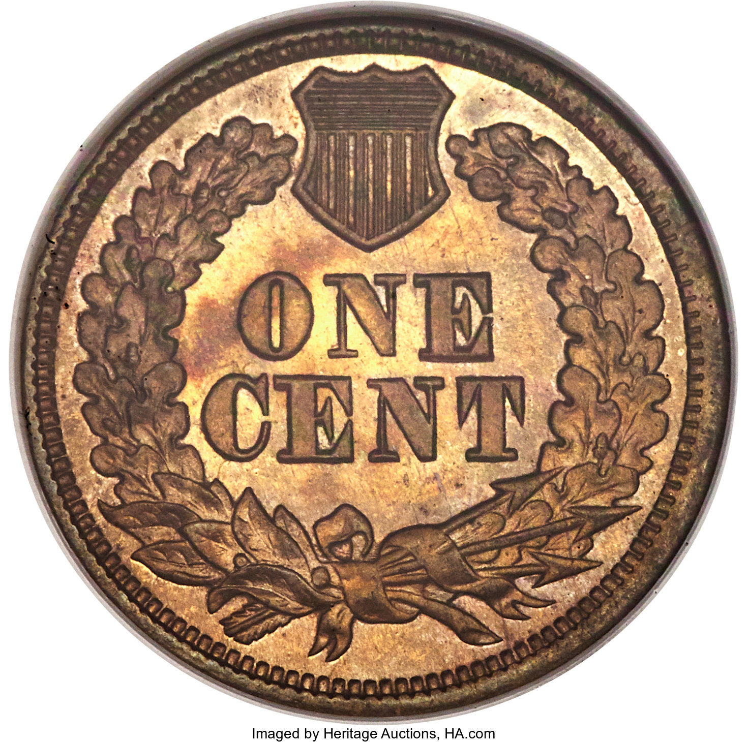 image for: 1864 1C One Cent, Pollock-425, Judd-353, 354, or 355, Low R.6, MS66 ANACS....