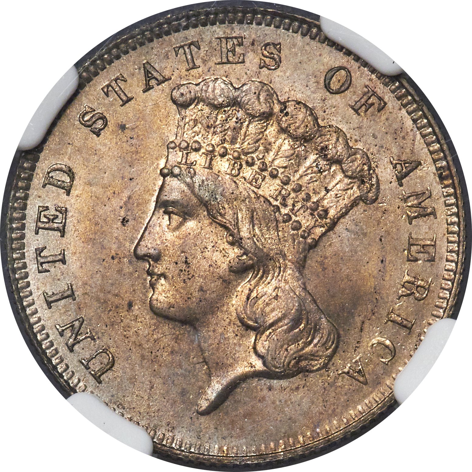 1866 P$3 Nickel, J-543 PR