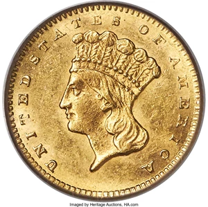 image for: 1860-S G$1 MS61 PCGS....