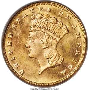 image for: 1877 G$1 MS66 PCGS. CAC....