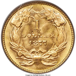 image for: 1877 G$1 MS66 PCGS. CAC....