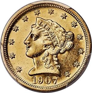 image for: 1907 $2 1/2 PR61 PCGS....