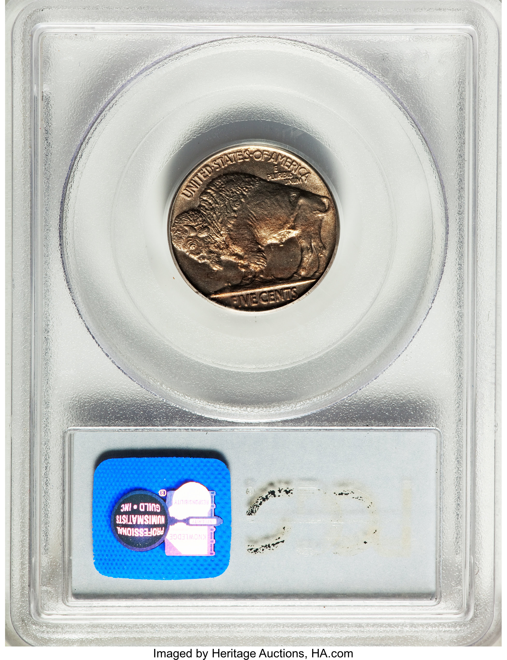 1913 5c Buffalo, Matte Finish, Type 2 PR60 thumbnail 17