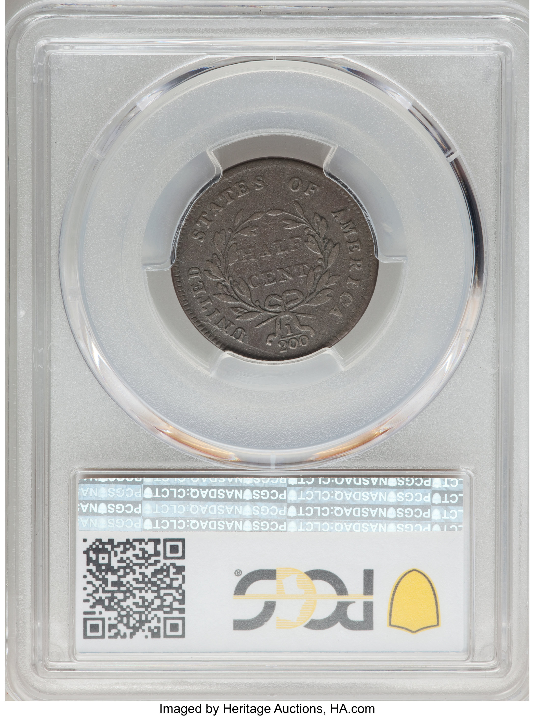 1797 1/2c Plain Edge, Centered Head MS BN F15 BN thumbnail 2
