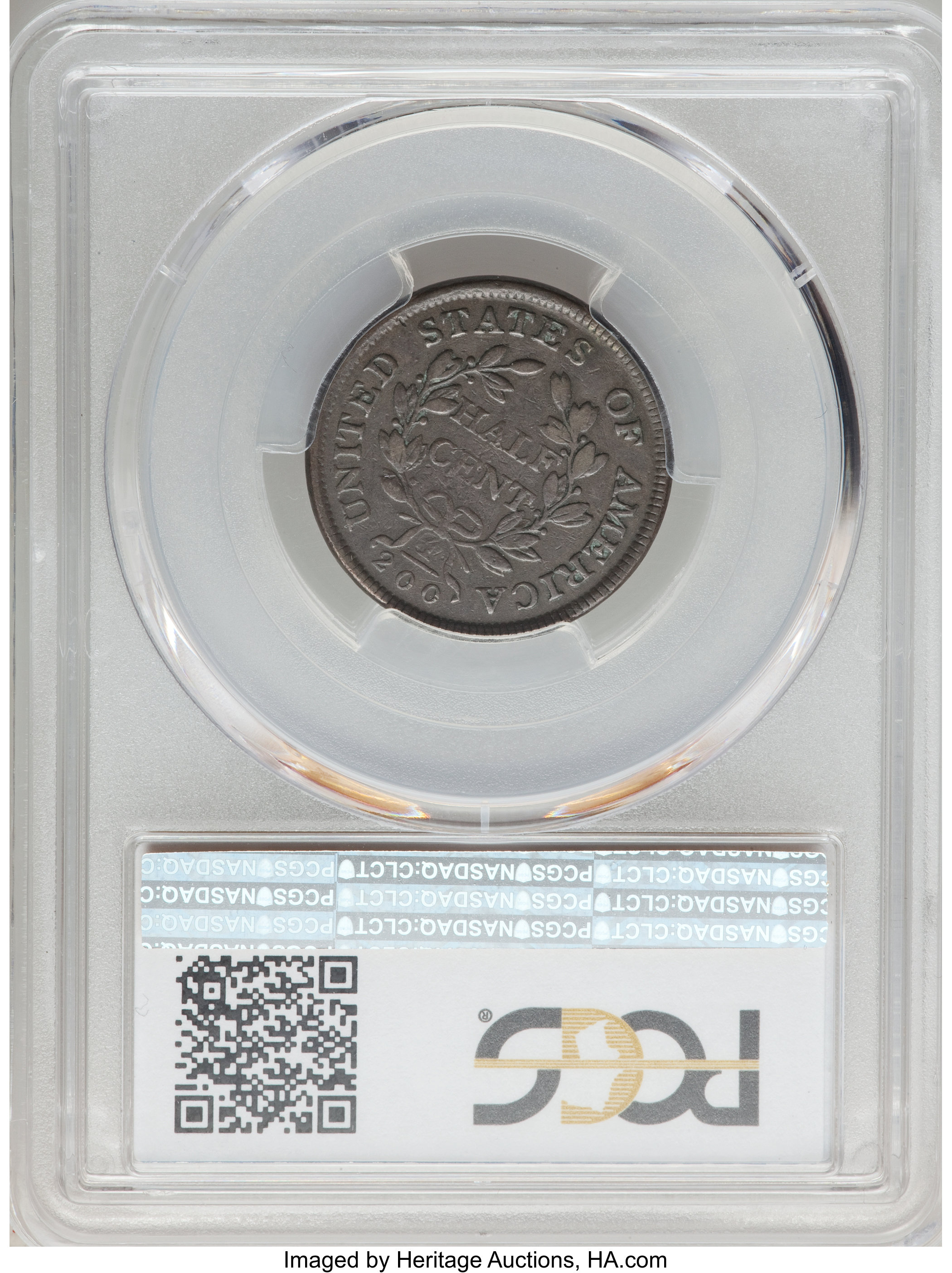 1804 1/2c Plain 4, Stems, C-11 MS BN AG3 BN CAC thumbnail 6