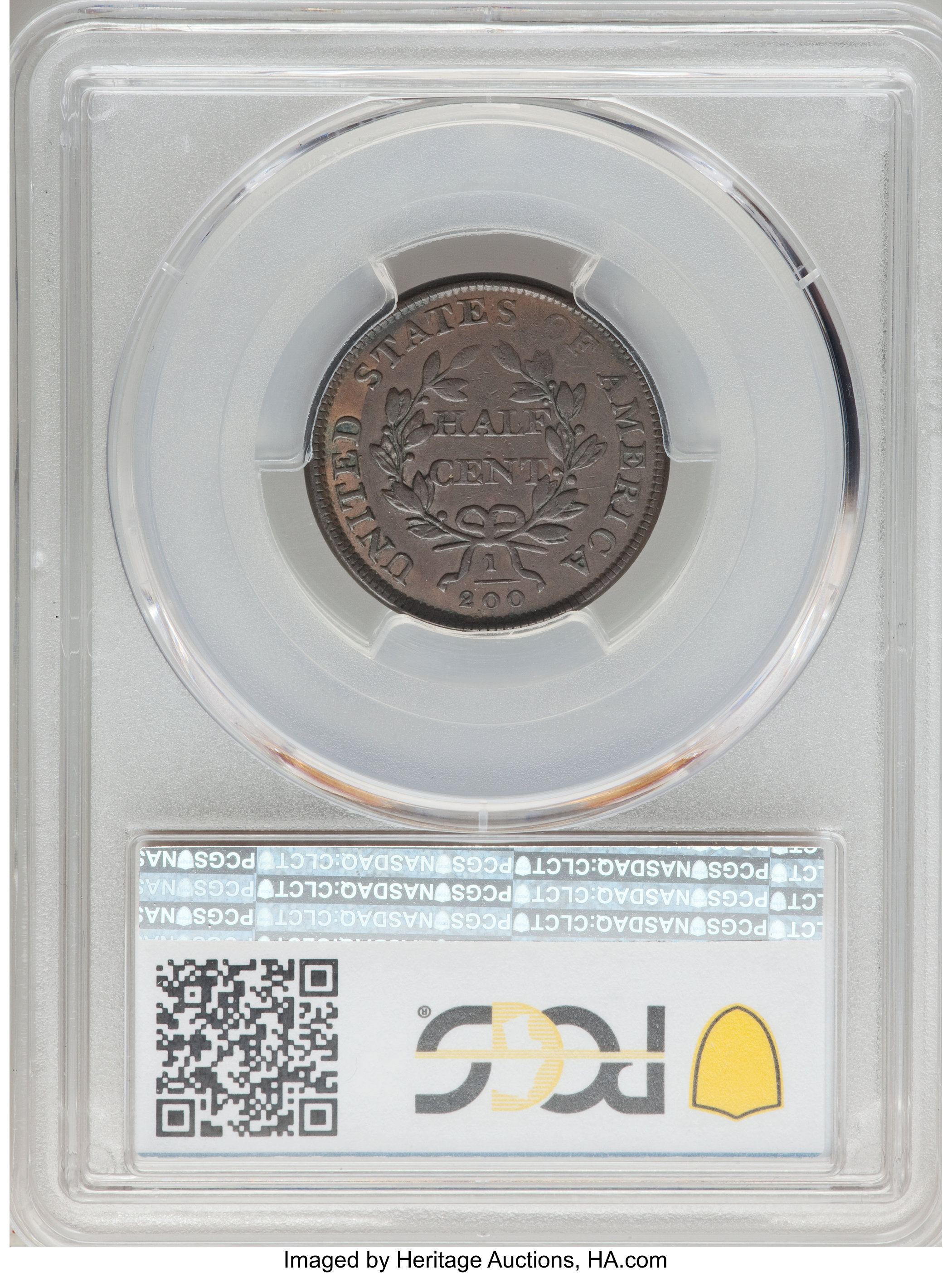 1806 1/2c Large 6, Stems, C-4 MS BN XF45 BN CAC thumbnail 2