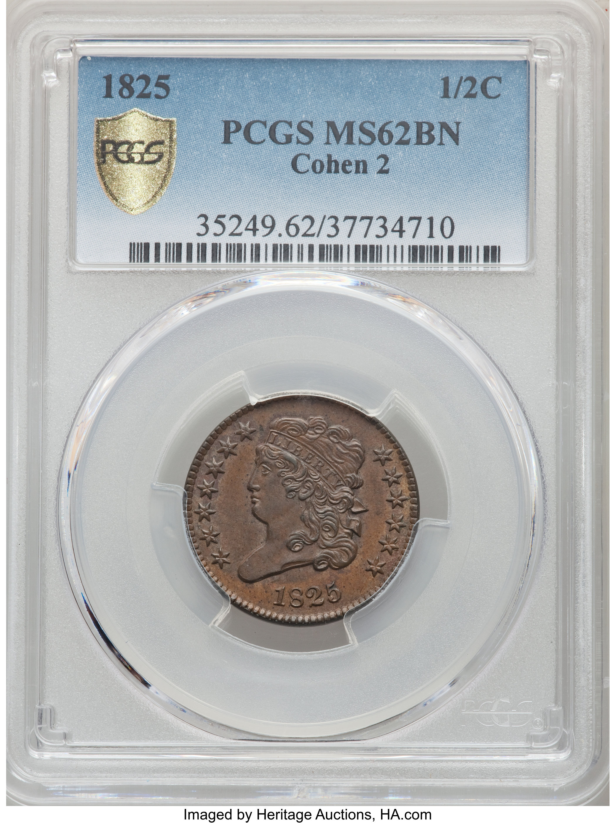 1825 1/2c C-2 MS BN MS62 BN thumbnail 6