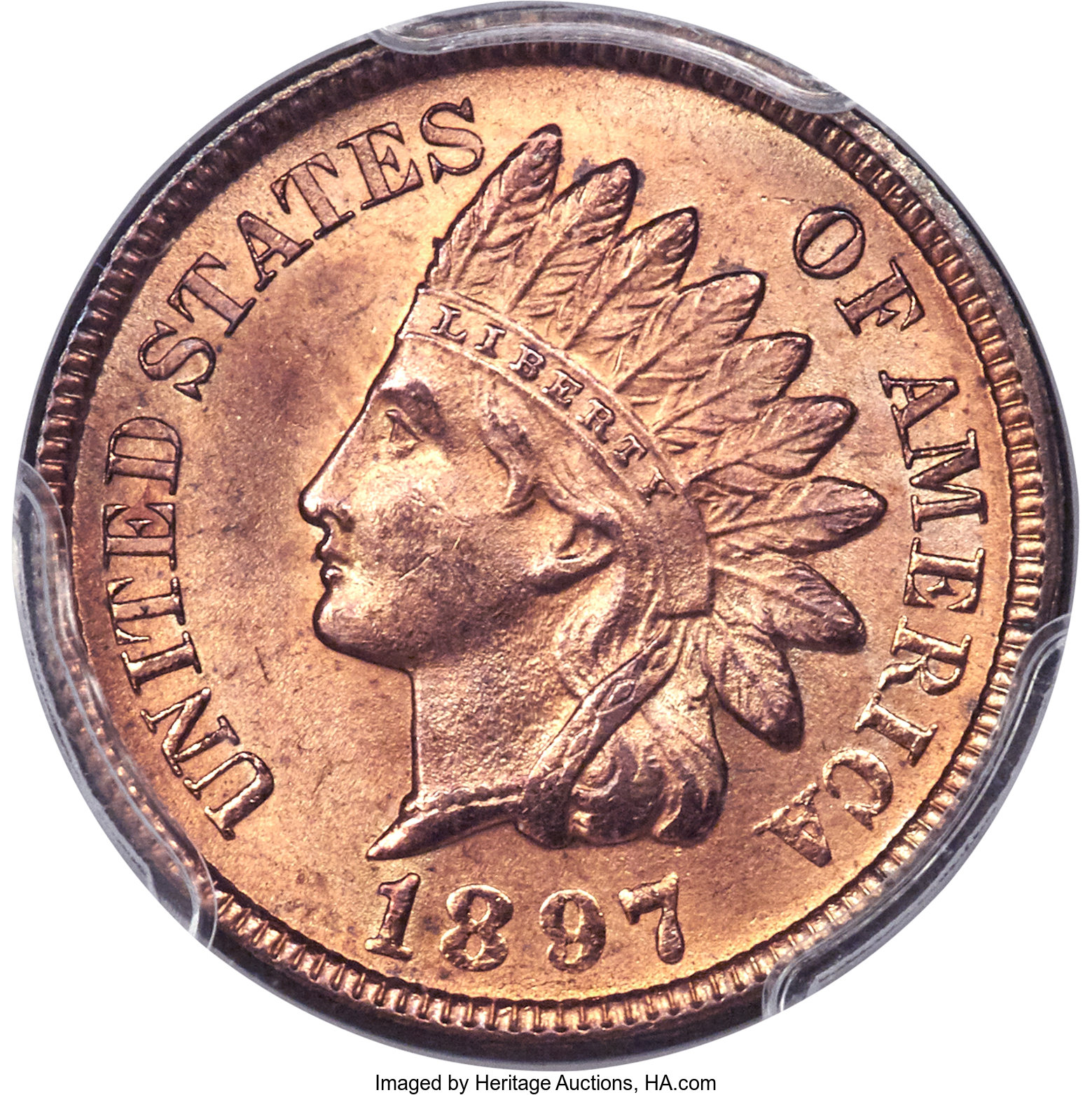 image for: 1897 1C MS66 Red PCGS....