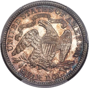 image for: 1890 25C MS66+ PCGS. CAC. Briggs 2-B....