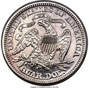 image for: 1875 25C PR65 Cameo PCGS. CAC....