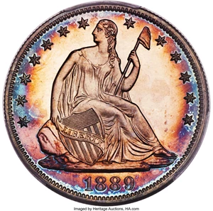 image for: 1889 50C PR65 Cameo PCGS....
