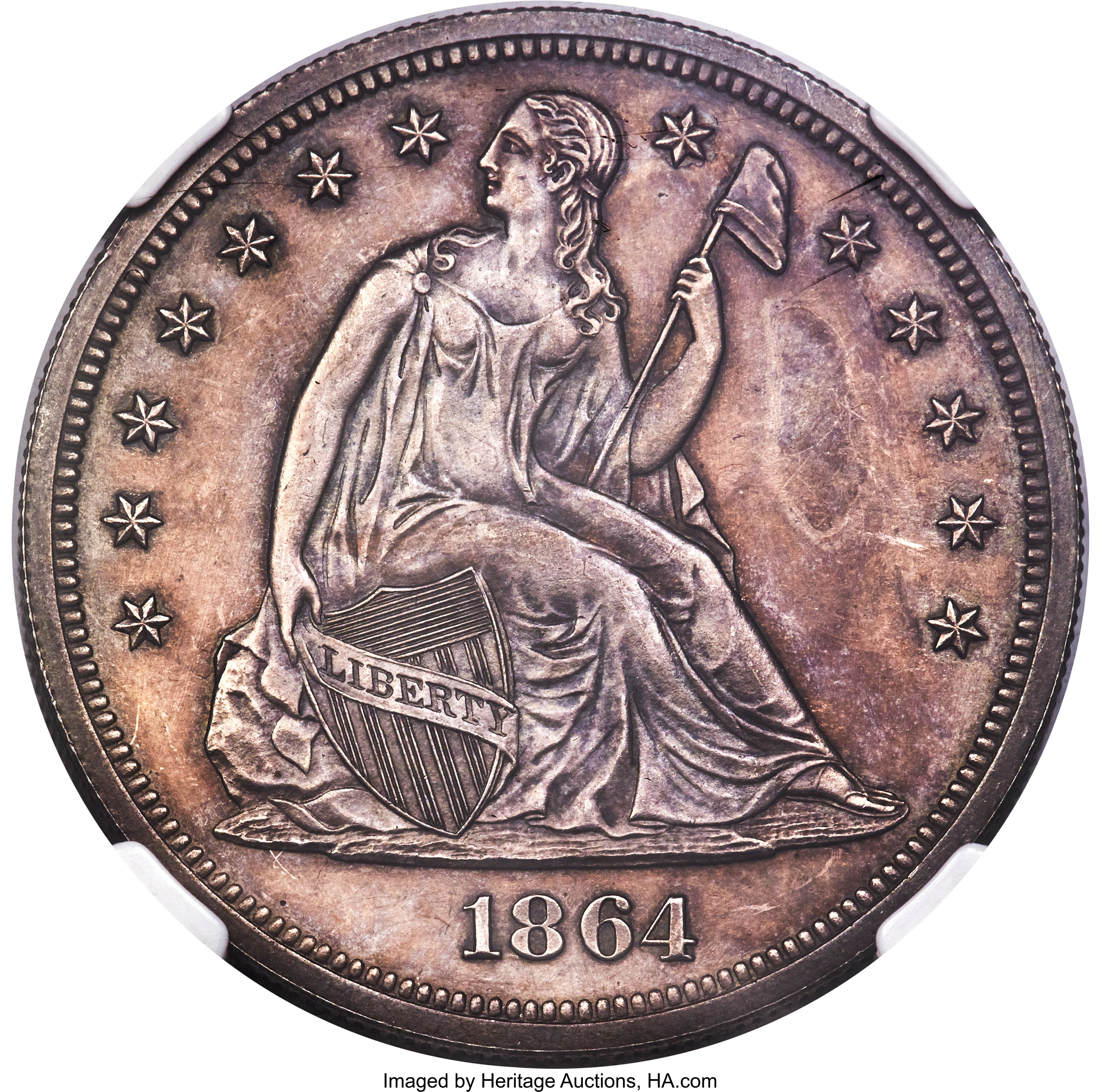 image for: 1864 $1 PR61 NGC. OC-P4, R.5....