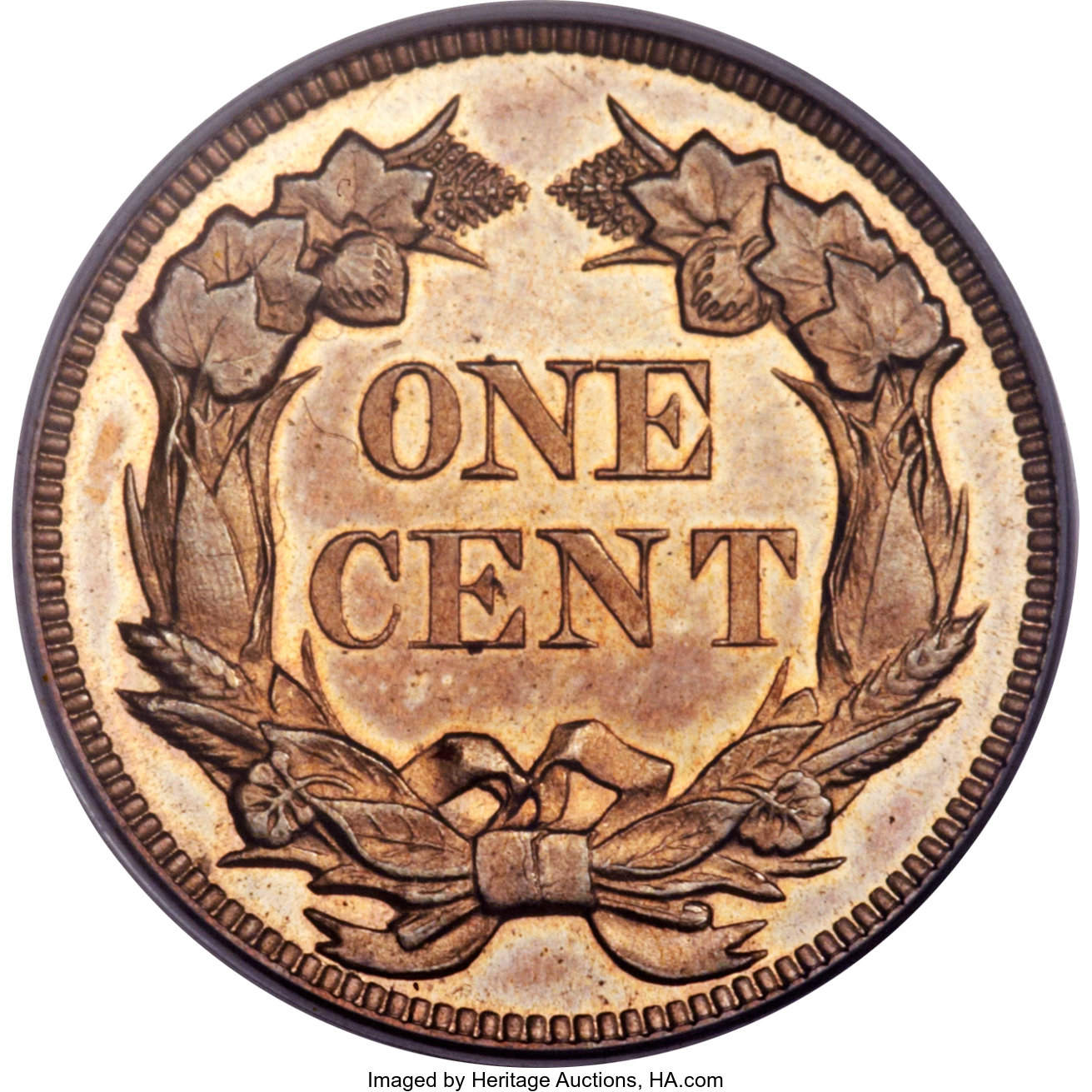 image for: 1857 1C Flying Eagle PR65 Cameo PCGS. CAC. Snow PR-1. ...