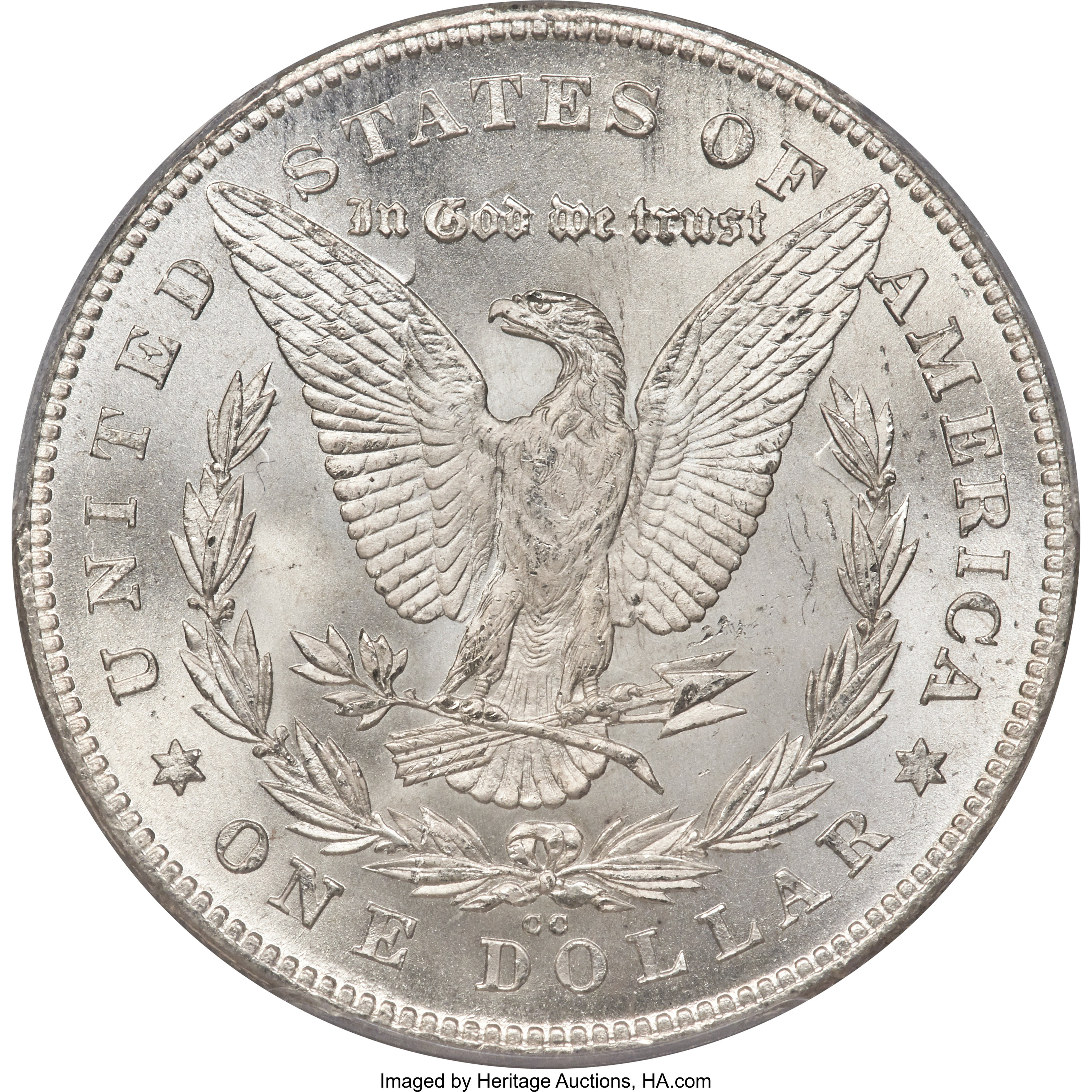 image for: 1880-CC $1 8/7, Reverse of 1878, VAM-7A, MS66 PCGS. CAC....