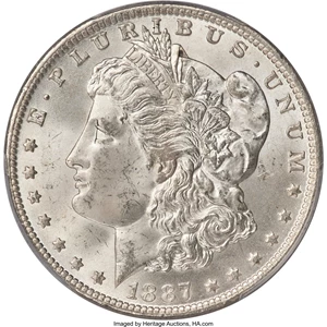 image for: 1887/6-O $1 VAM-3 MS64+ PCGS. CAC....