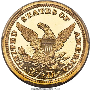 image for: 1893 $2 1/2 PR63 Deep Cameo PCGS. CAC. JD-1, R.5....
