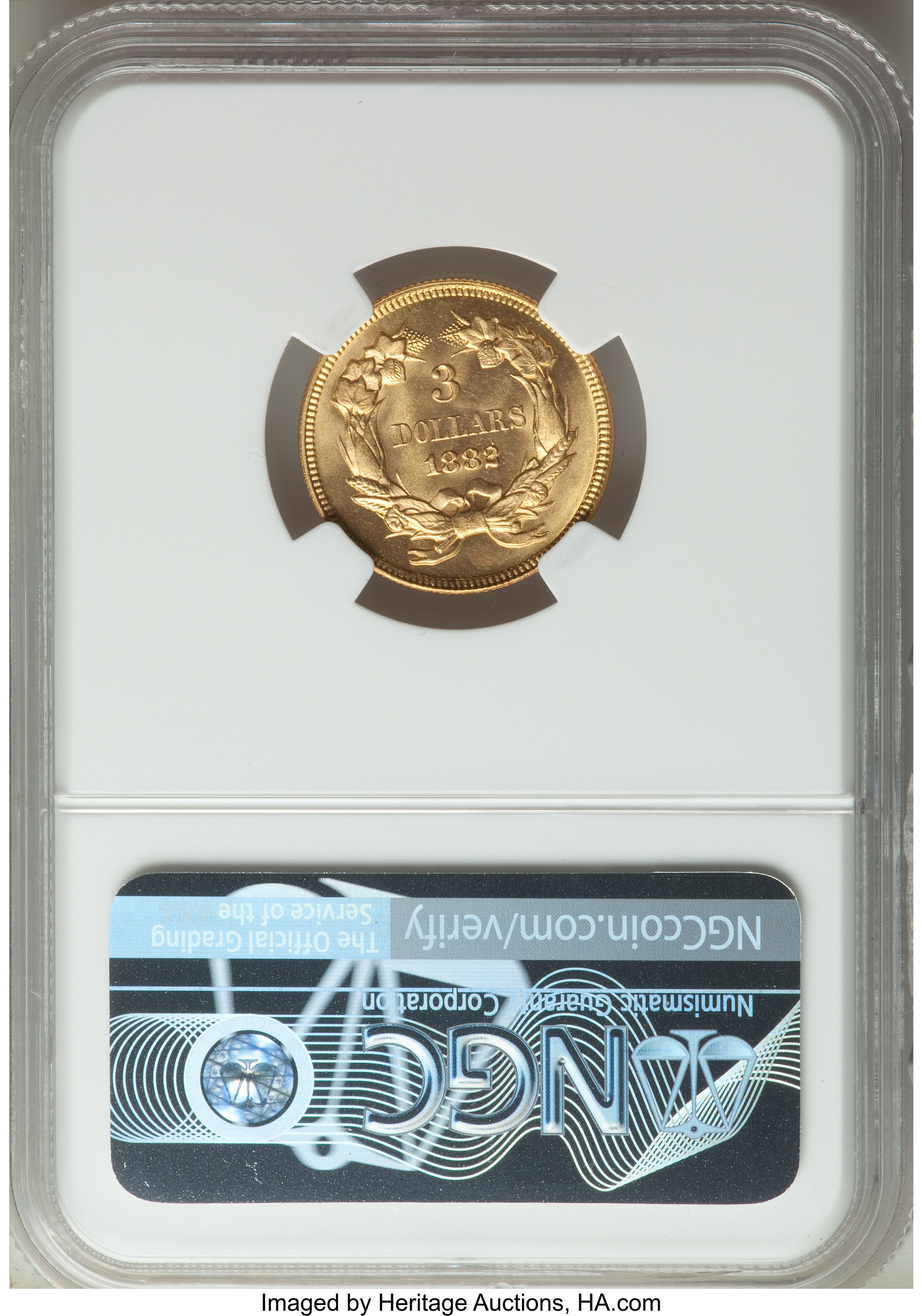 1882 $3 MS65 thumbnail 4