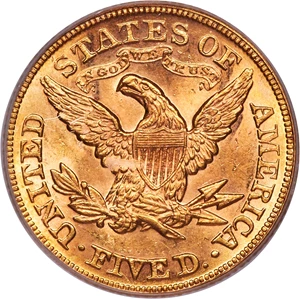 image for: 1878 $5 MS64 PCGS....