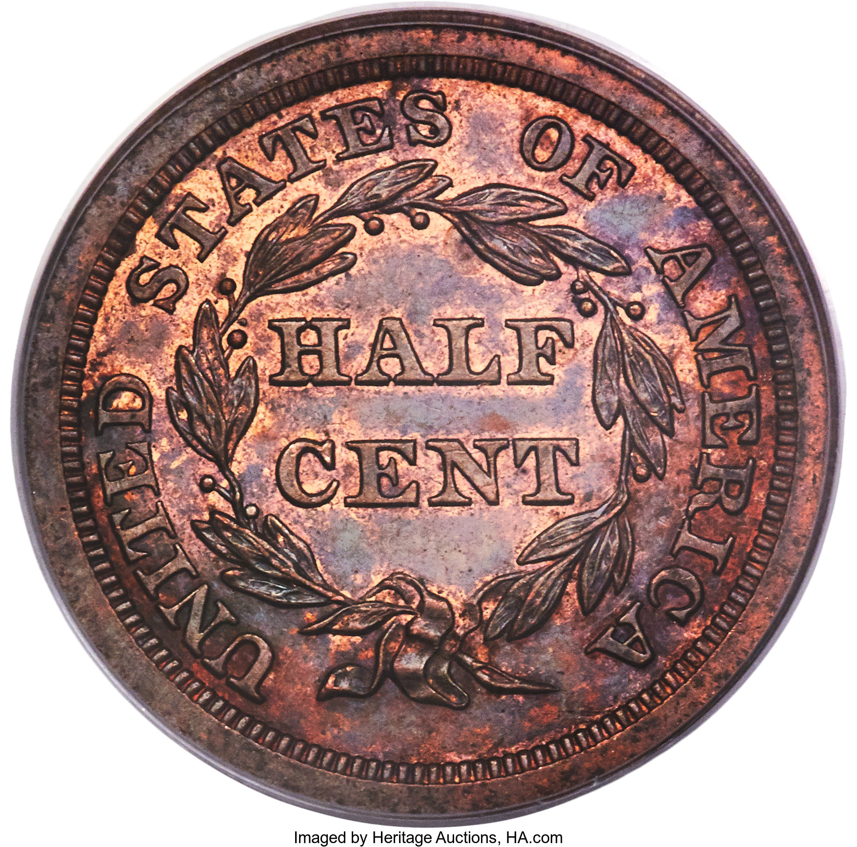 image for: 1845 1/2 C Original PR62 Brown PCGS. B-1, R.6....