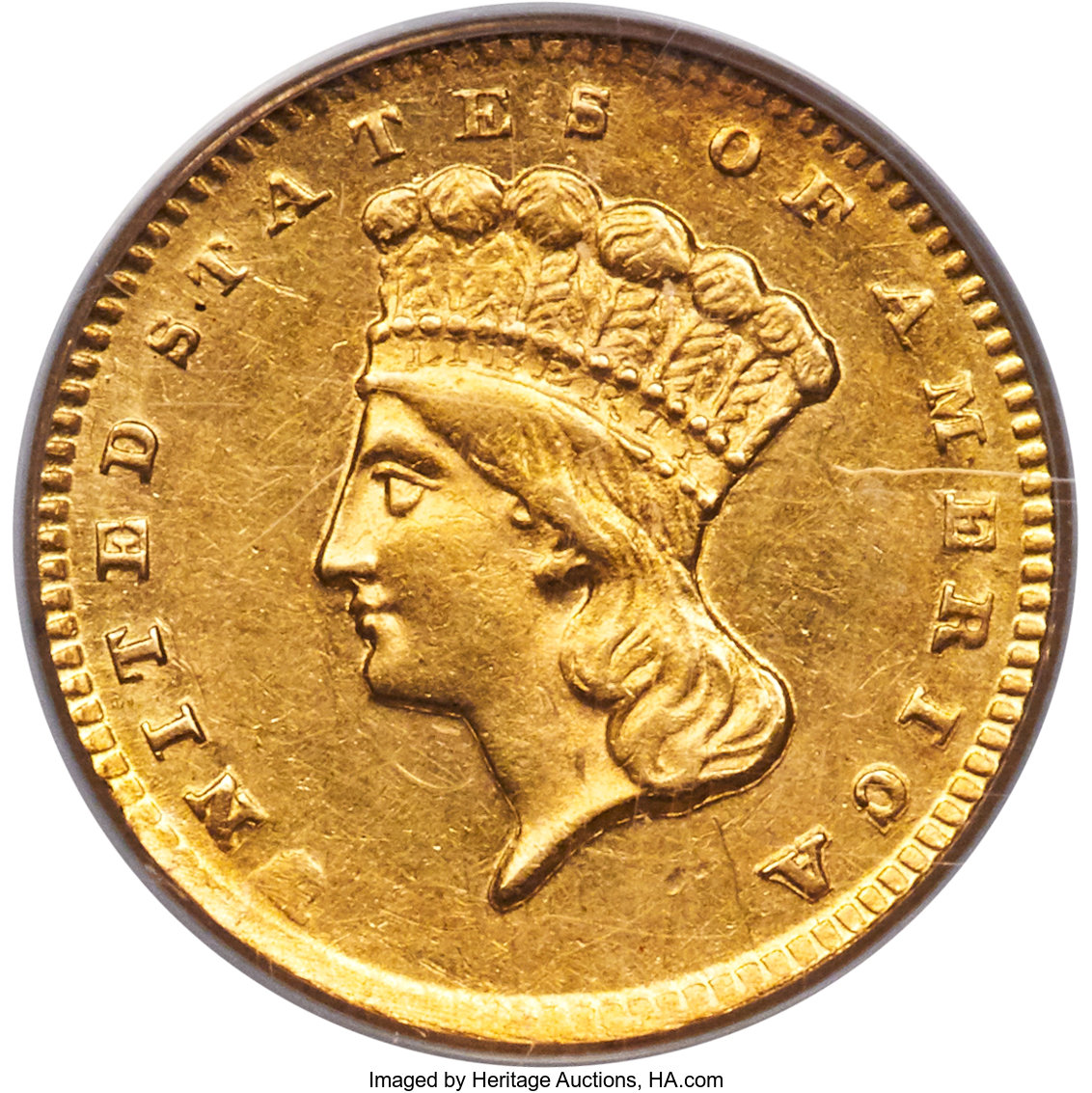 image for: 1856-D G$1 AU58 PCGS. Variety 8-K....