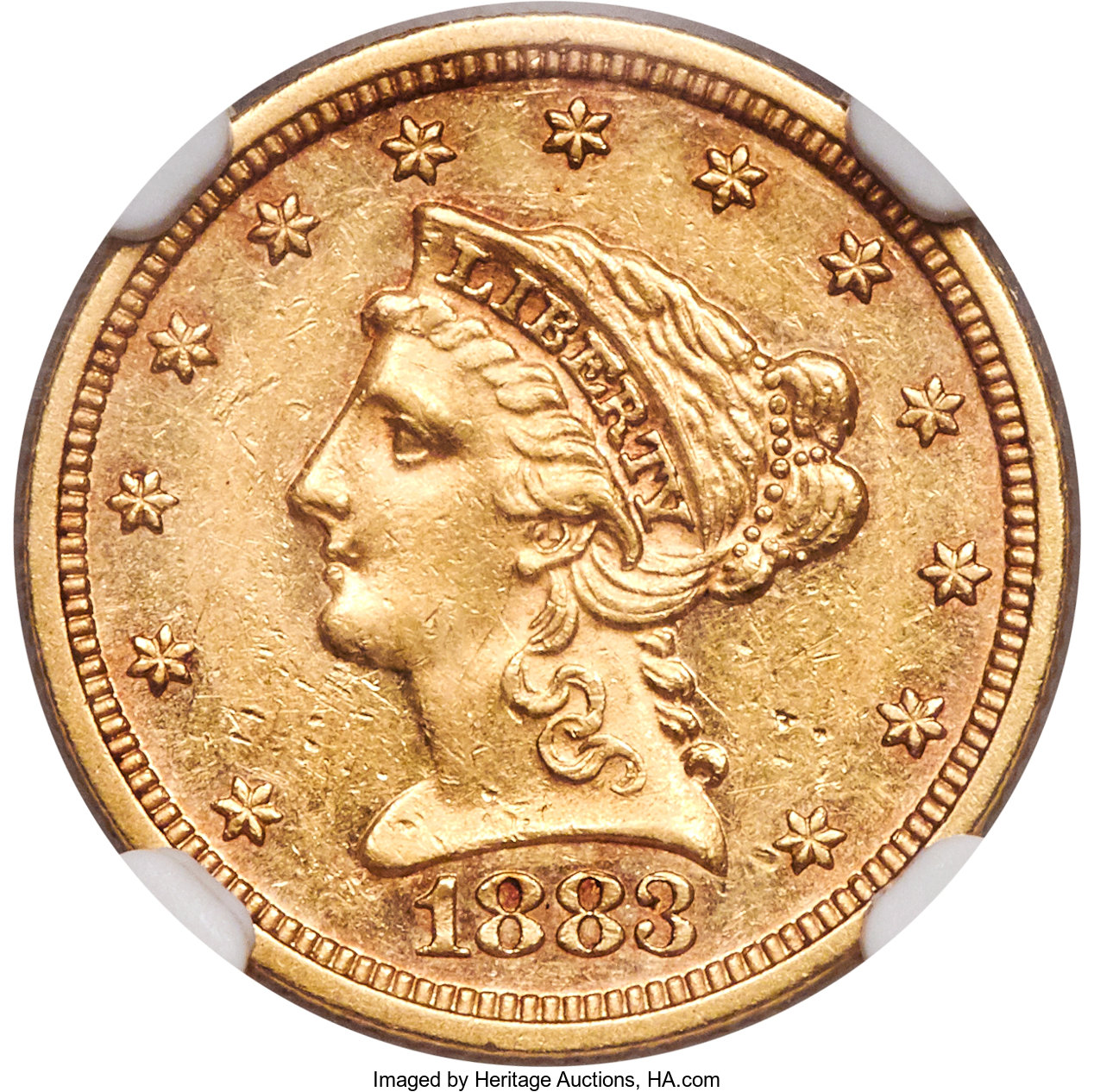 image for: 1883 $2 1/2 AU58 NGC....