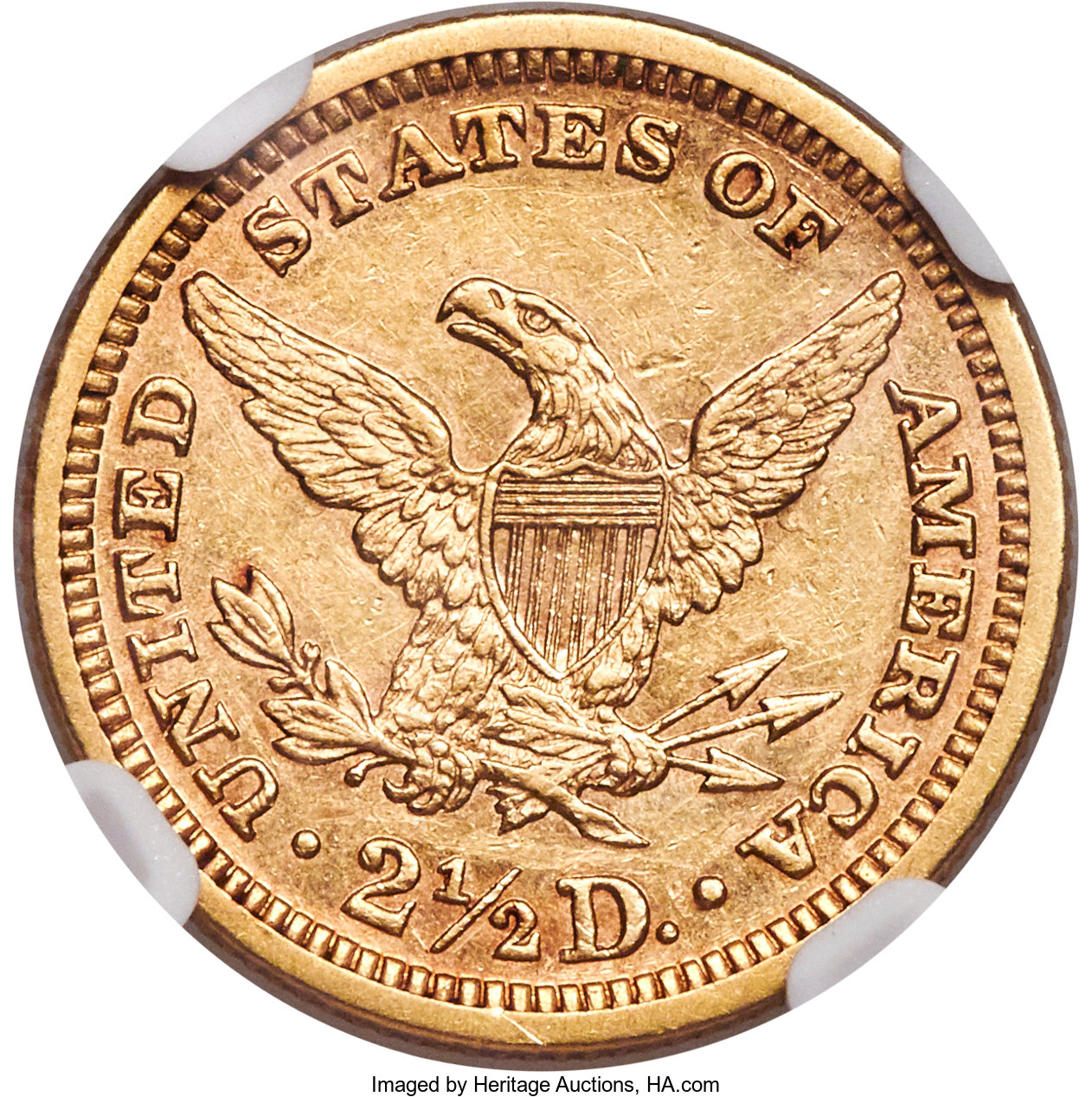 image for: 1883 $2 1/2 AU58 NGC....