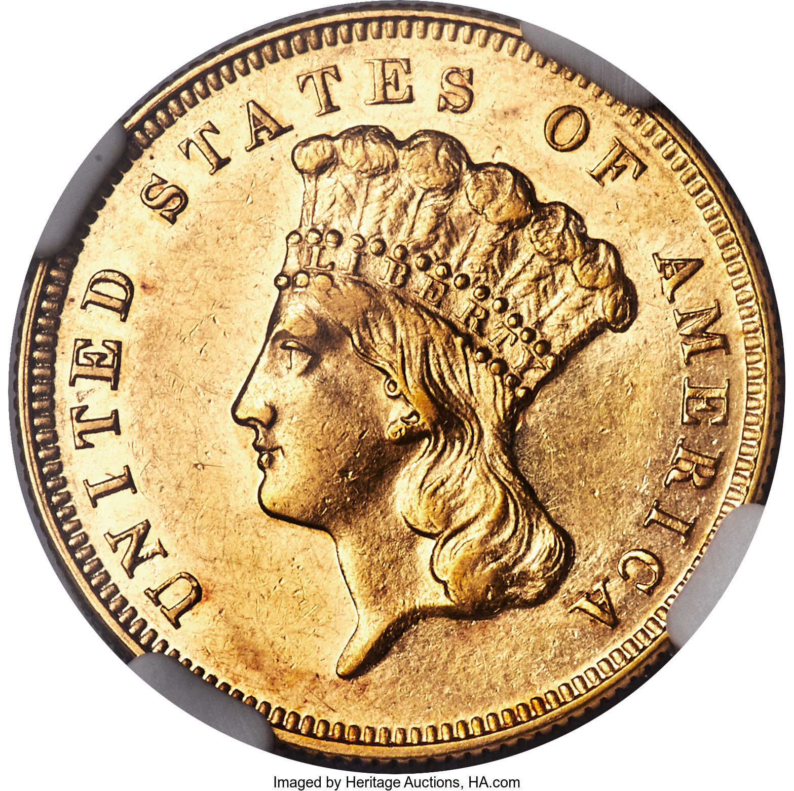 image for: 1881 $3 AU55 NGC....