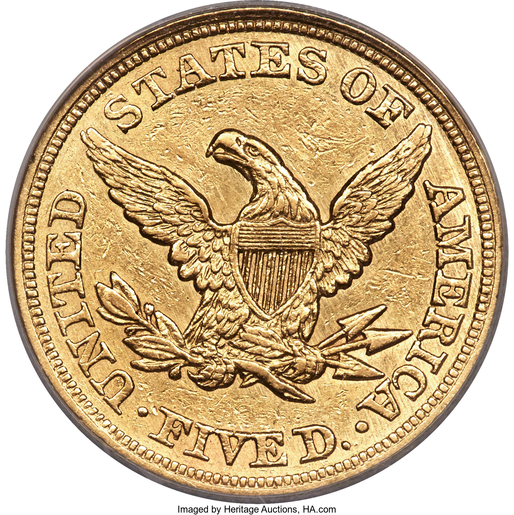 image for: 1863 $5 -- Tooled -- NCS. AU Details....