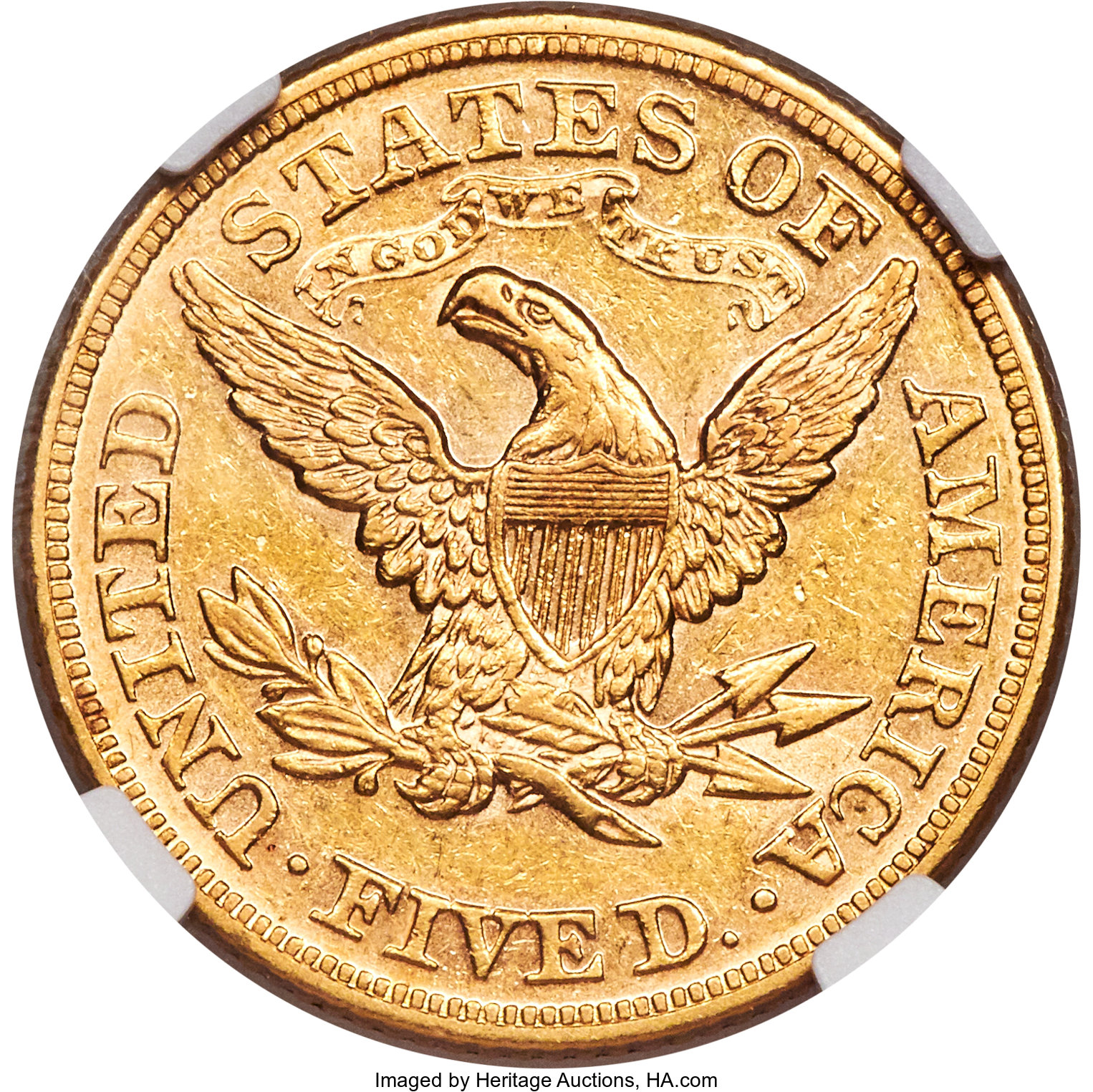image for: 1871 $5 AU55 NGC....