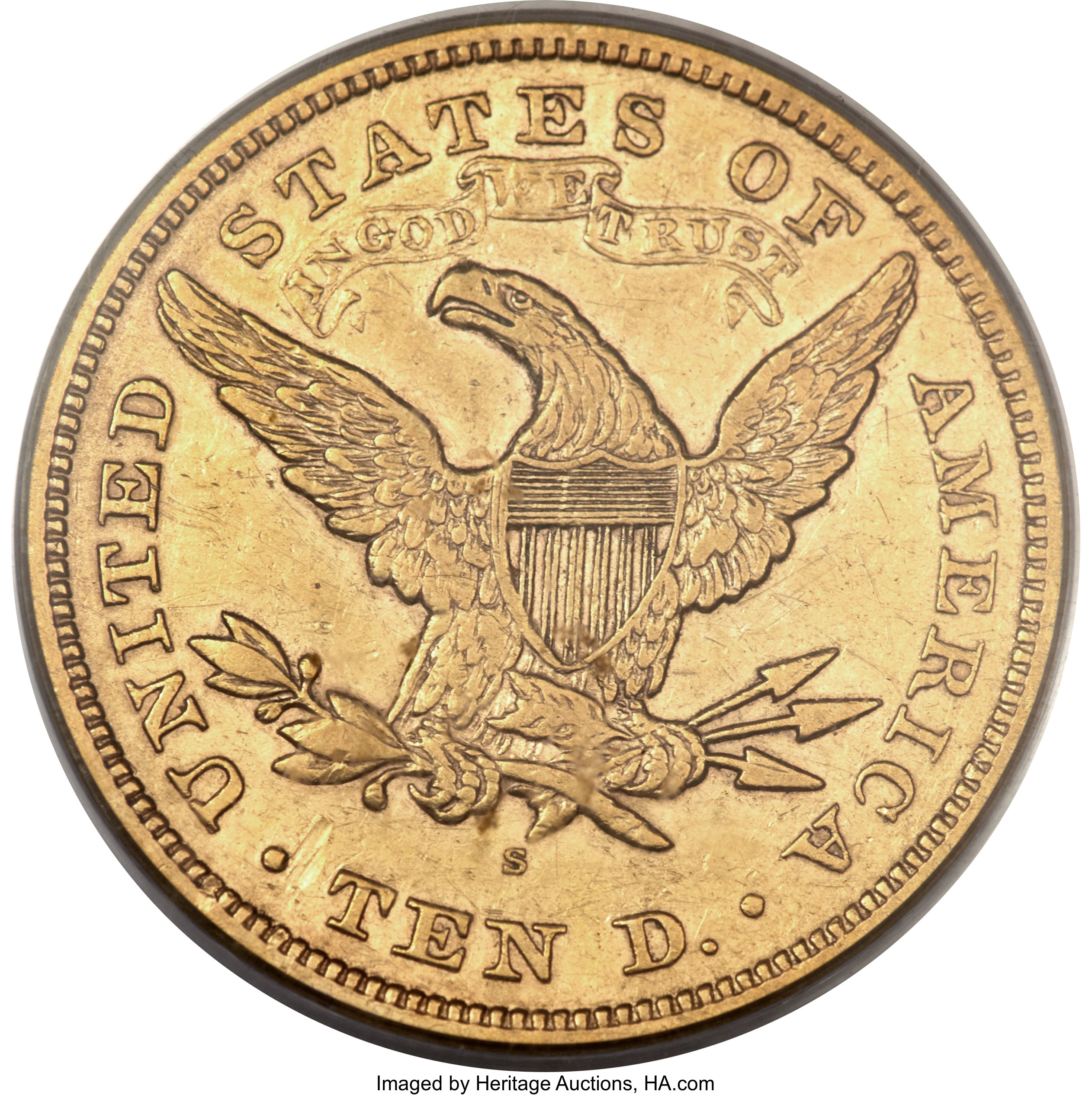 image for: 1868-S $10 XF45 PCGS....