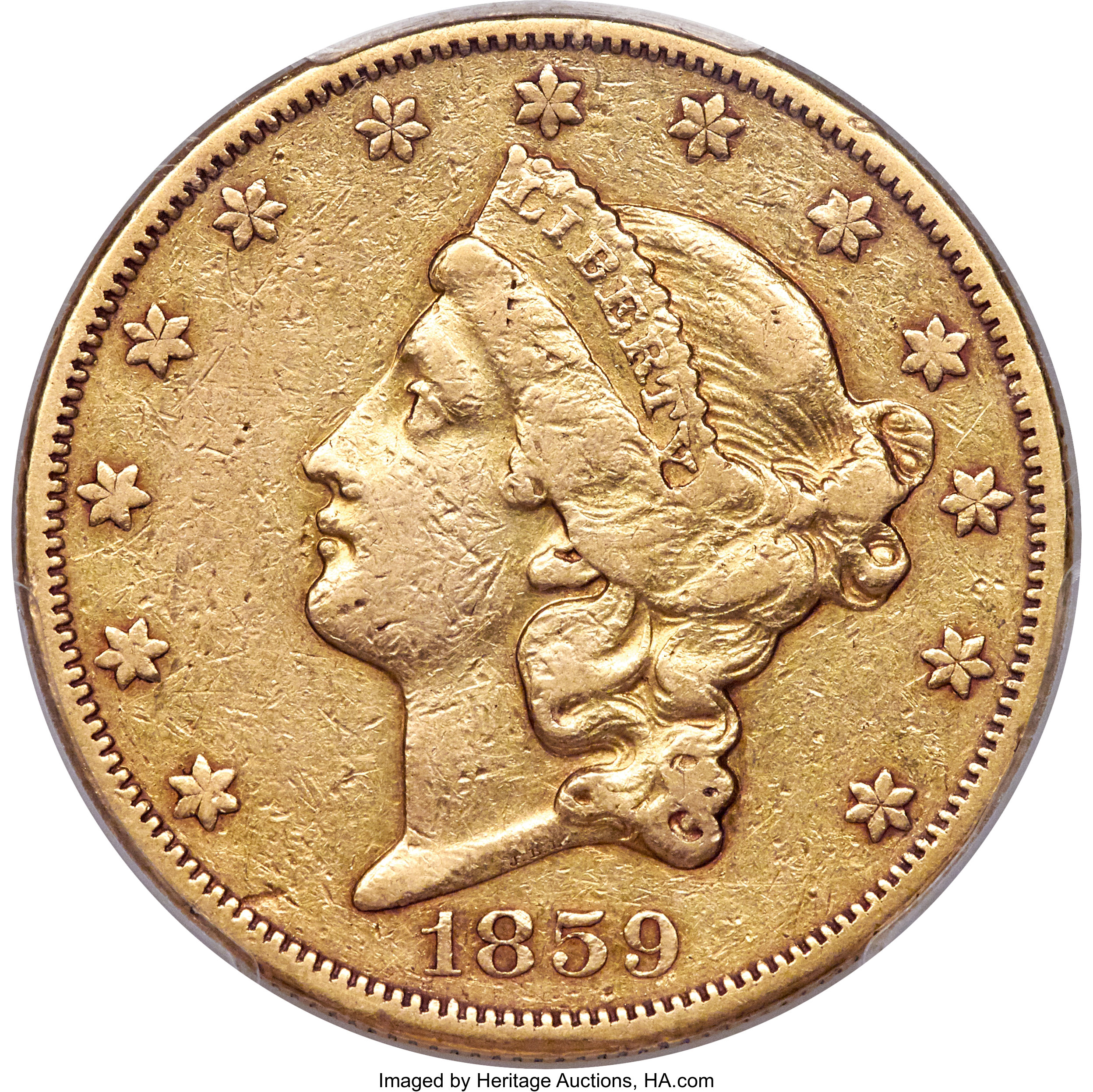 image for: 1859-O $20 VF35 PCGS. Variety 1....