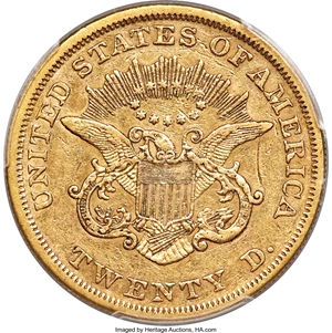 image for: 1862 $20 XF40 PCGS....
