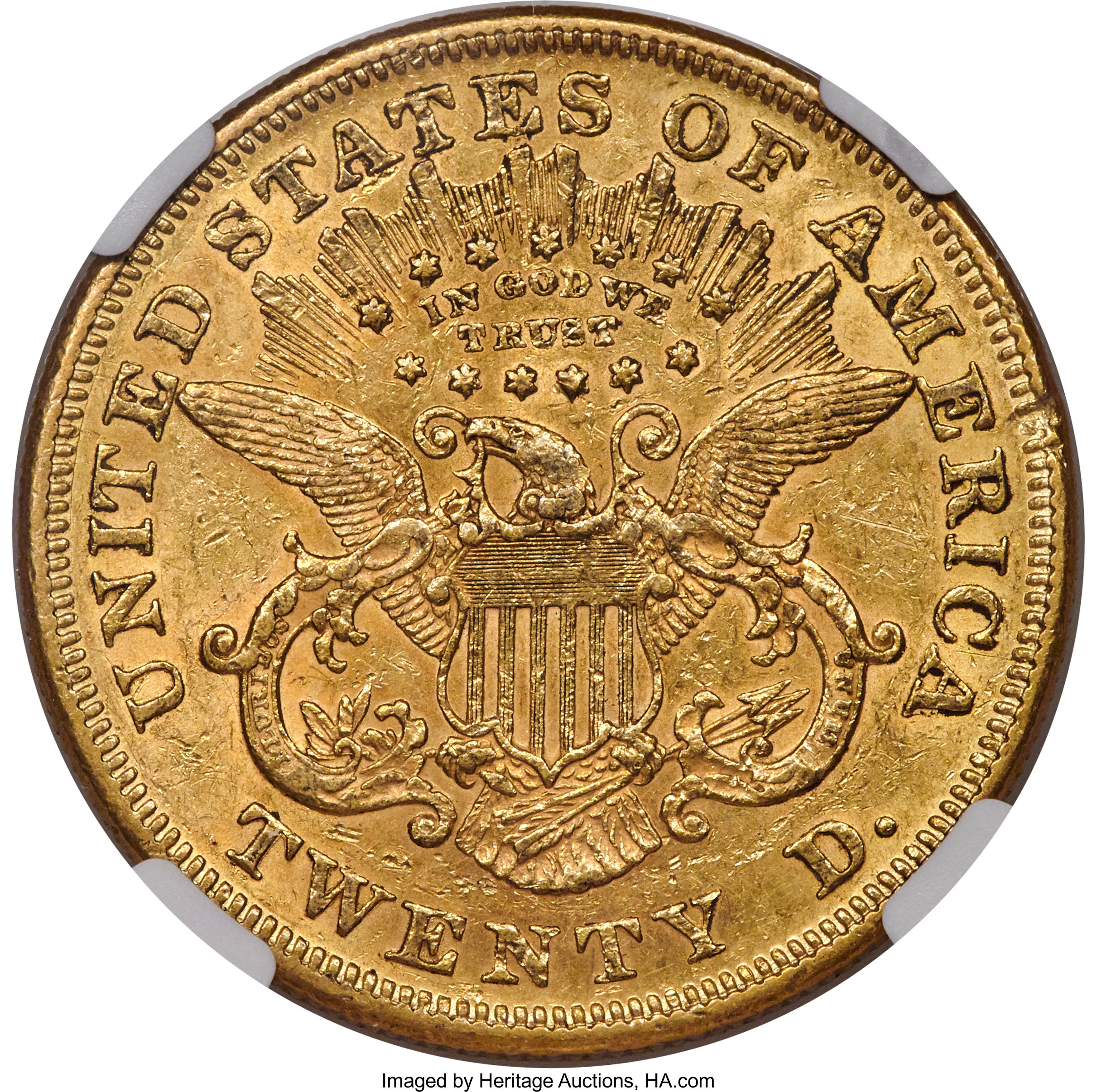 image for: 1871 $20 AU53 NGC....