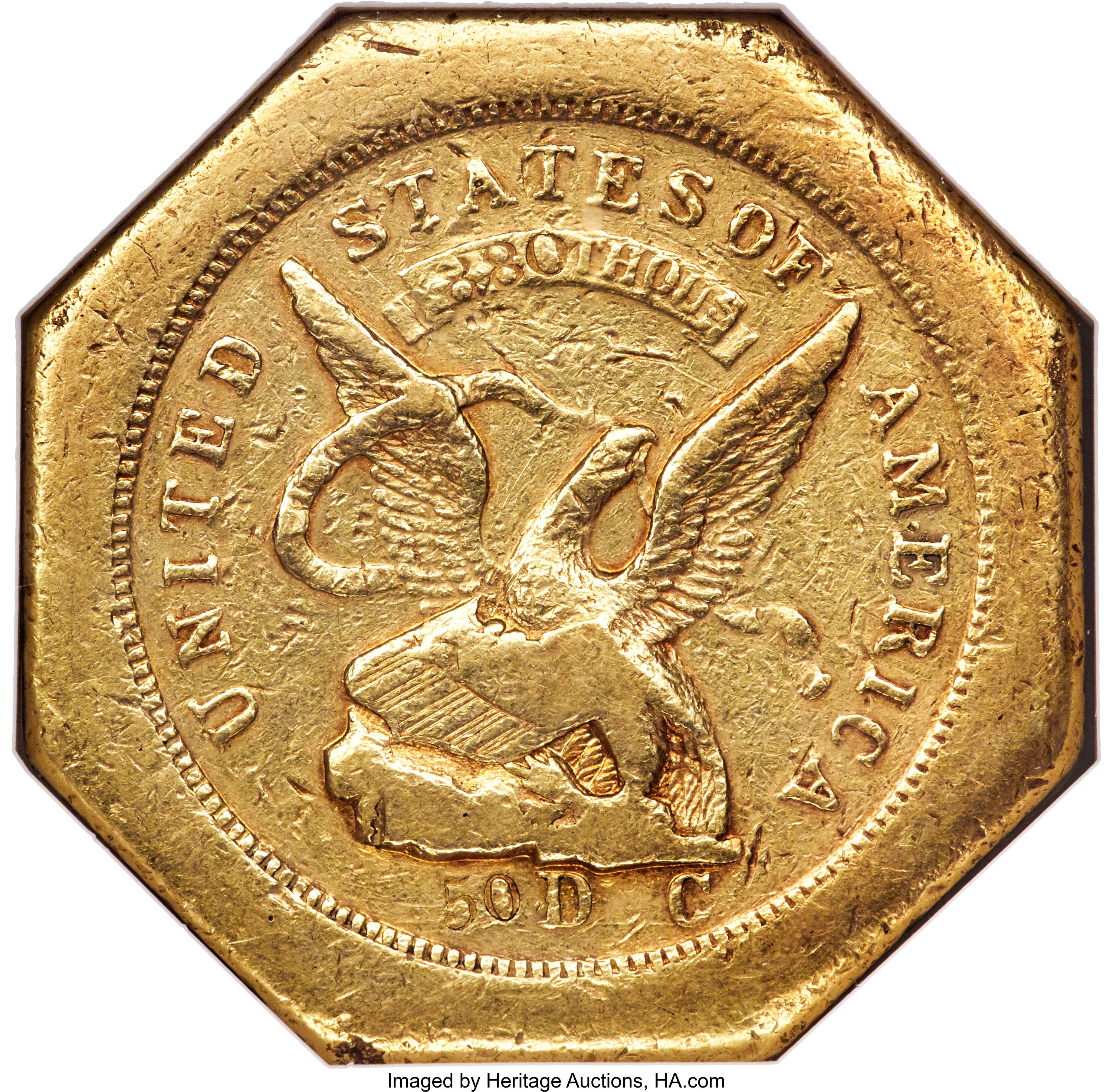 image for: 1851 $50 LE Humbert Fifty Dollar, Lettered Edge, 880 Thous. XF40 NGC. K-2, R.5....