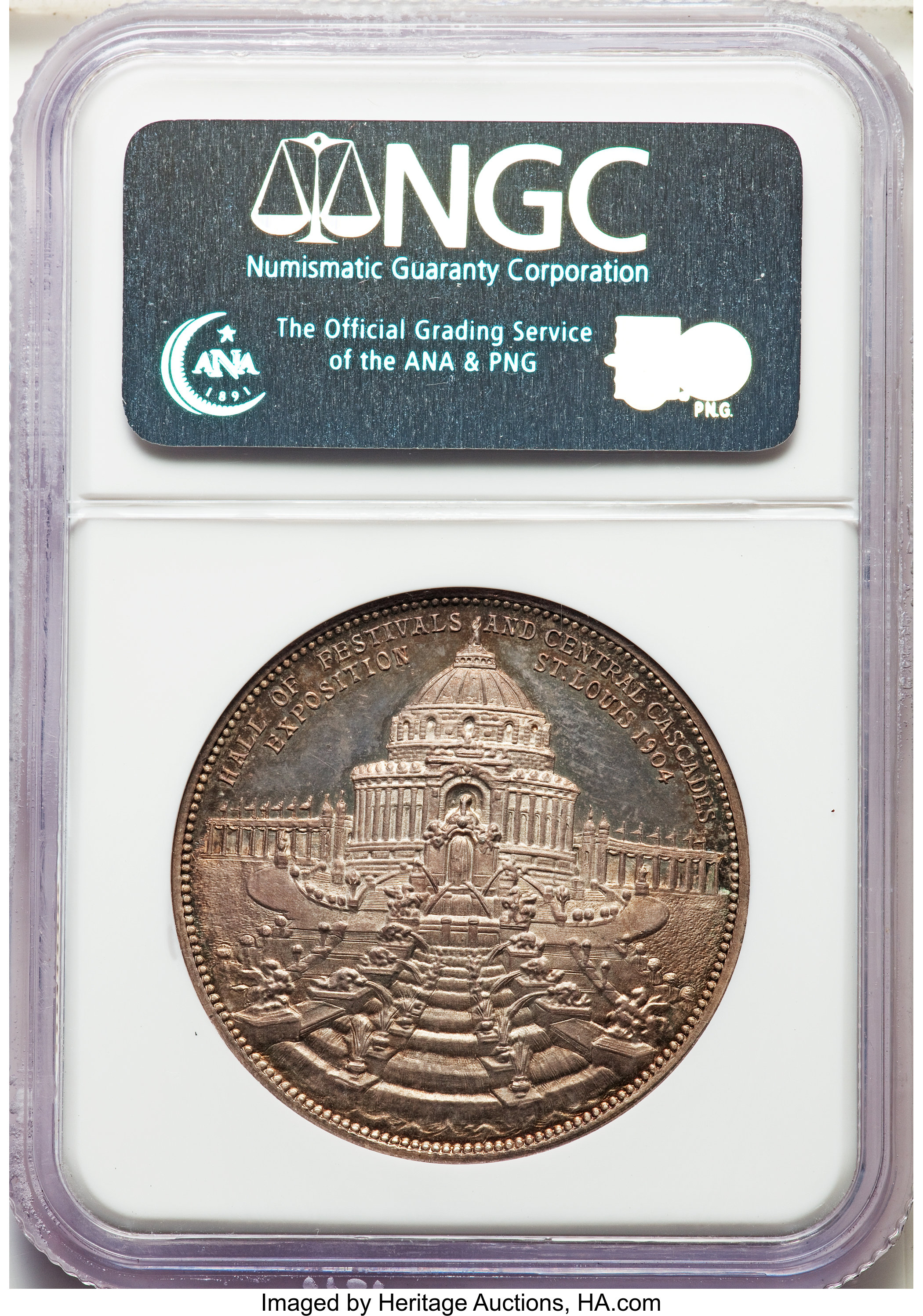 image for: 1904 Medal Louisiana Purchase Exposition, Roosevelt Dollar, Silver, HK-308, R.7, PR63 Ultra Cameo NGC....