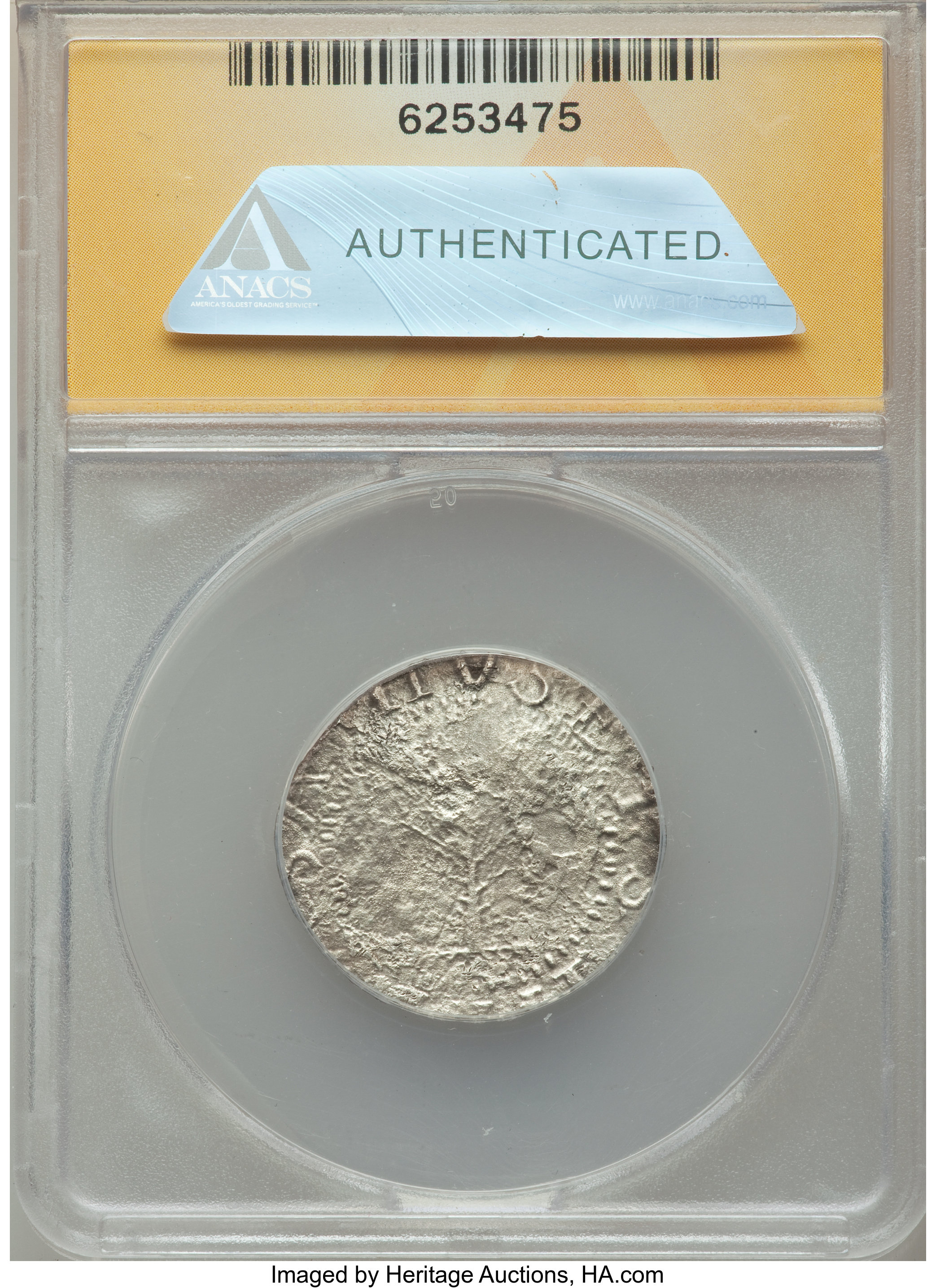 1652 Shilling Pine Tree, Large Planchet F12 thumbnail 2