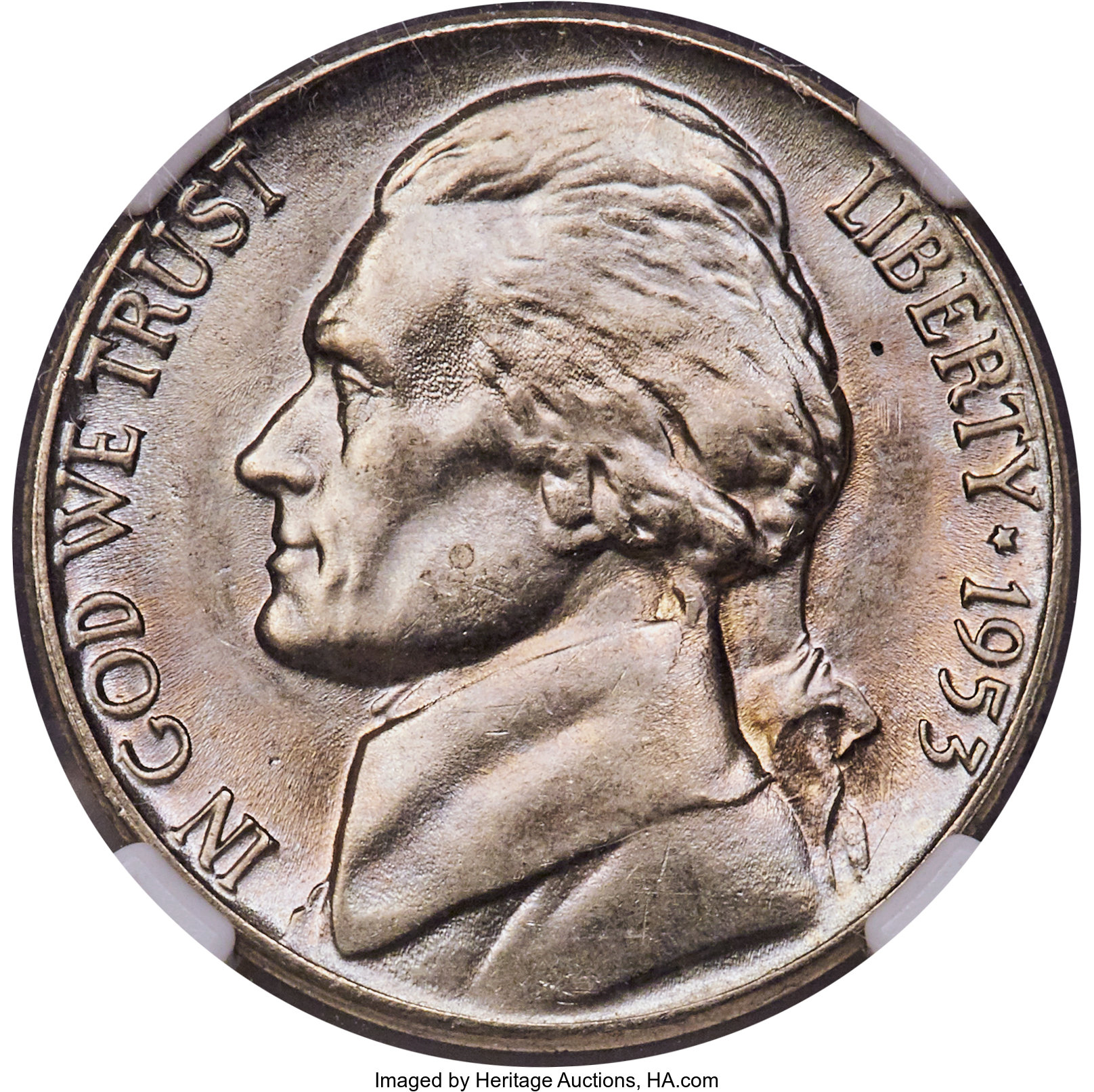 image for: 1953-D 5C MS67 Full Steps NGC....