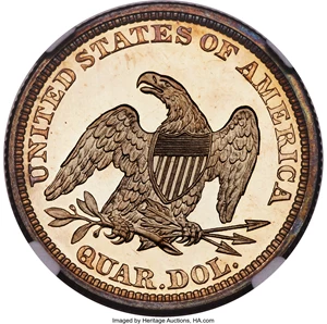 image for: 1865 25C PR66 Cameo NGC....