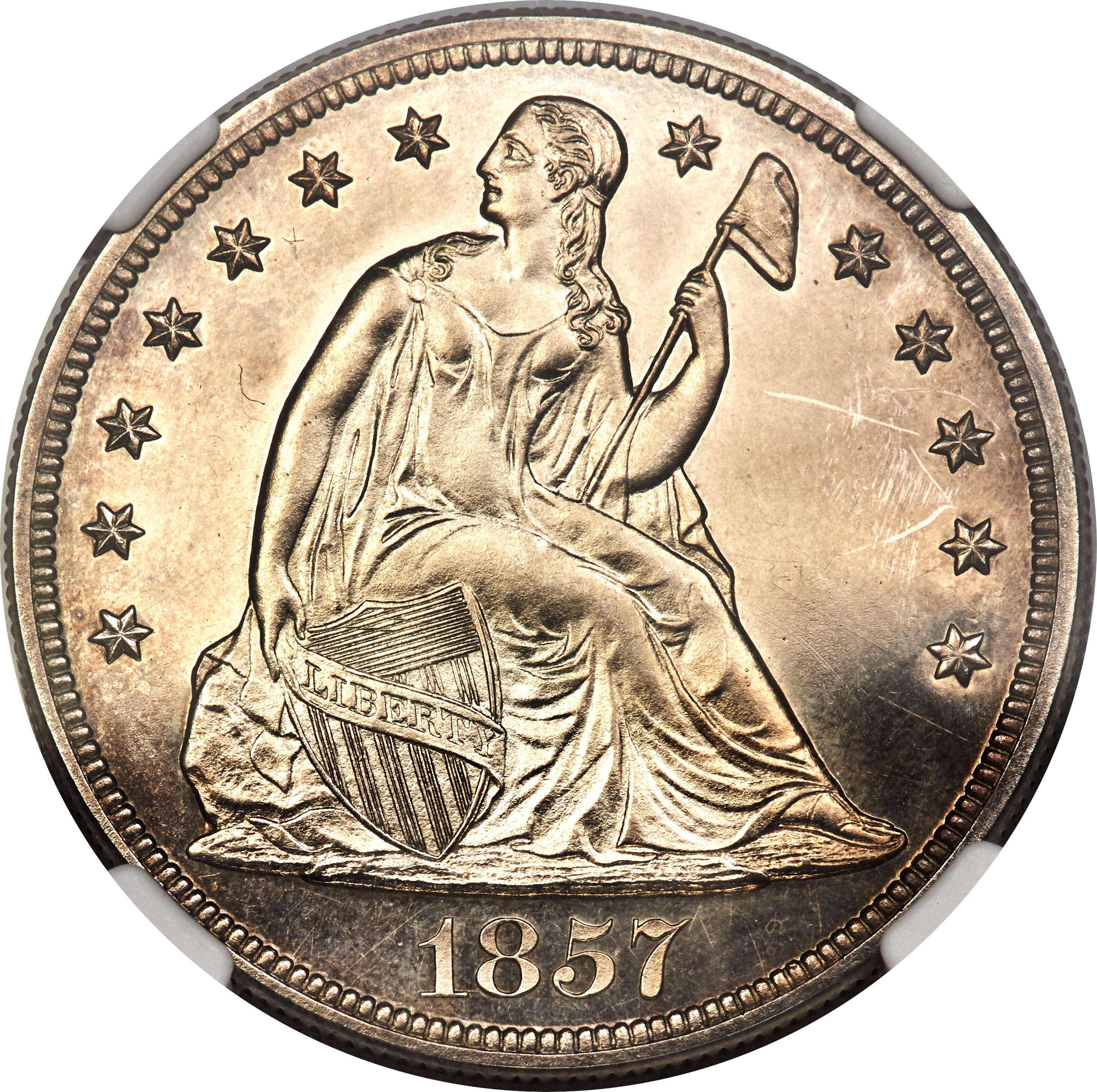 image for: 1857 $1 PR63+ NGC. OC-P1, R.5....