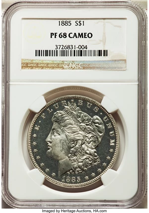 image for: 1885 $1 PR68 Cameo NGC....