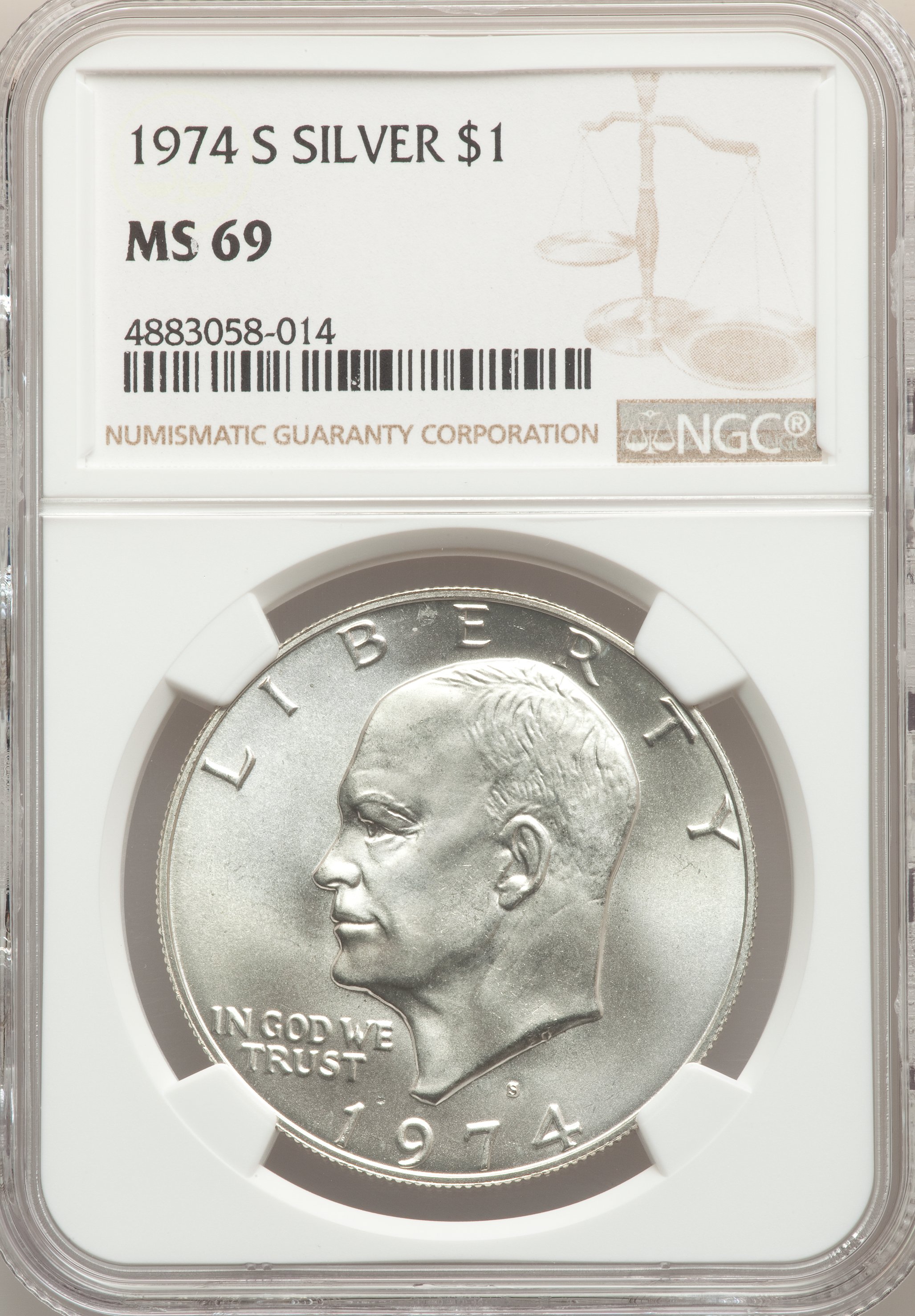 1974-S $1  Silver MS69 thumbnail 7
