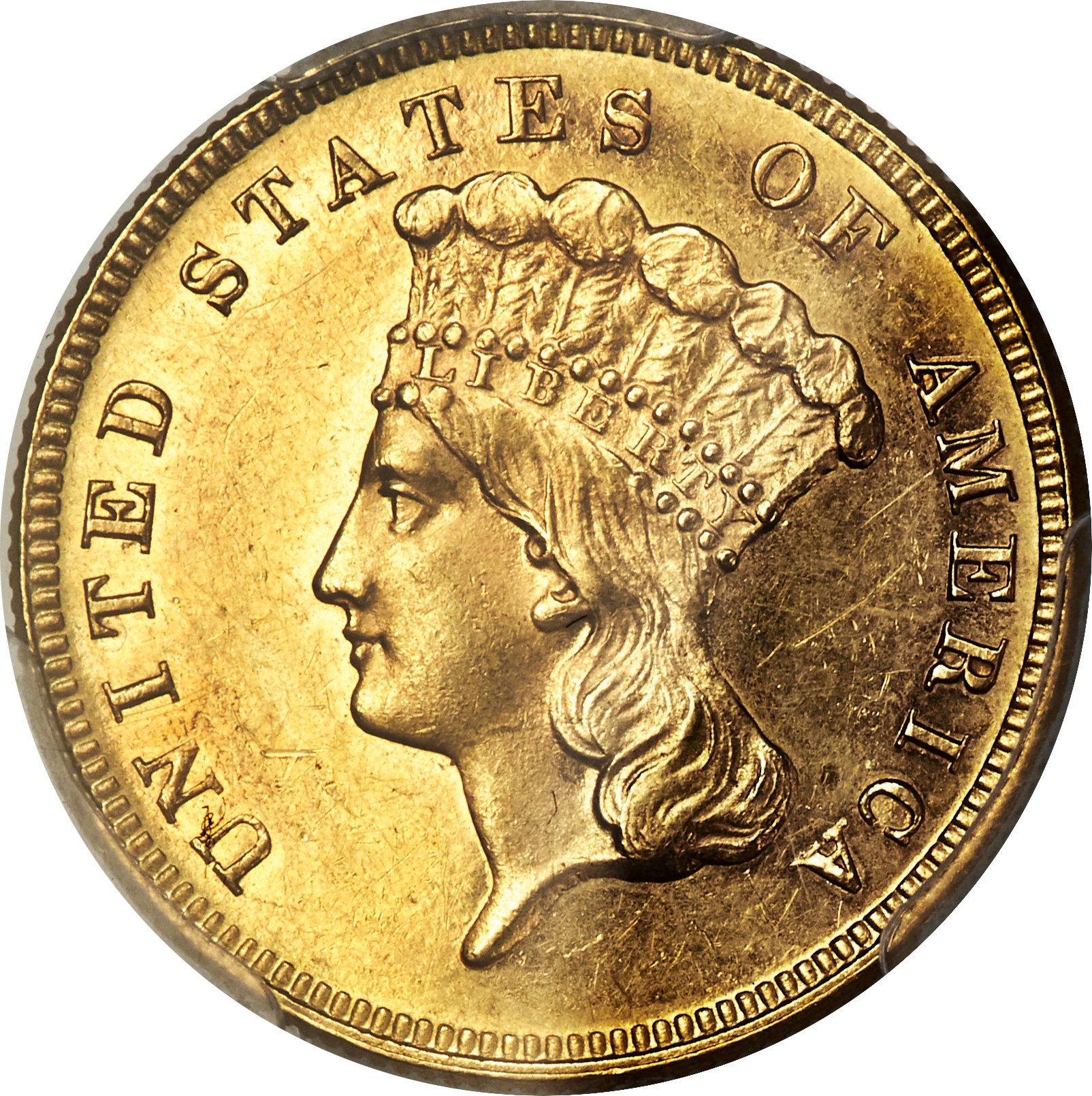 image for: 1885 $3 MS61 PCGS....
