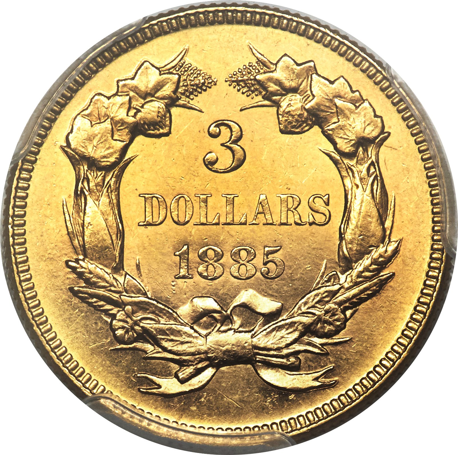 image for: 1885 $3 MS61 PCGS....