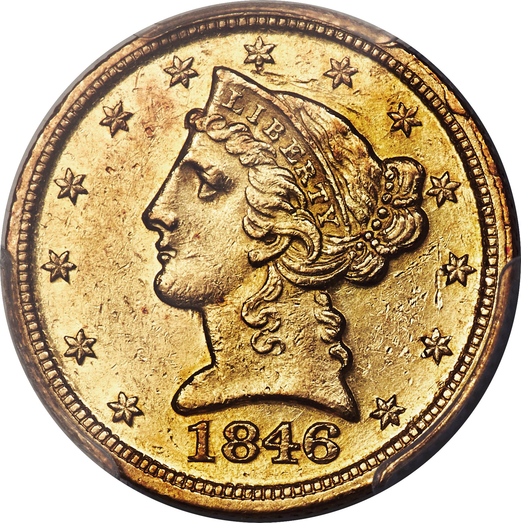 1846-D $5 MS