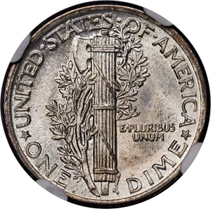 image for: 1916 10C MS68 Full Bands NGC....