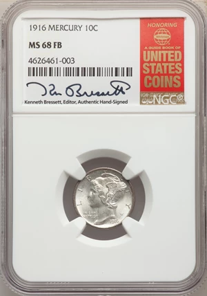 image for: 1916 10C MS68 Full Bands NGC....