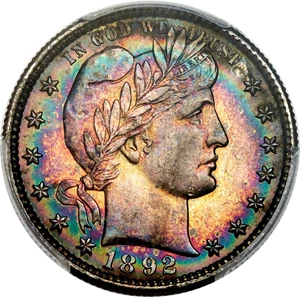 image for: 1892-S 25C MS63+ PCGS. CAC....