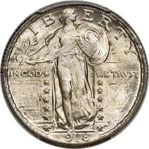 image for: 1918 25C MS66 Full Head PCGS....